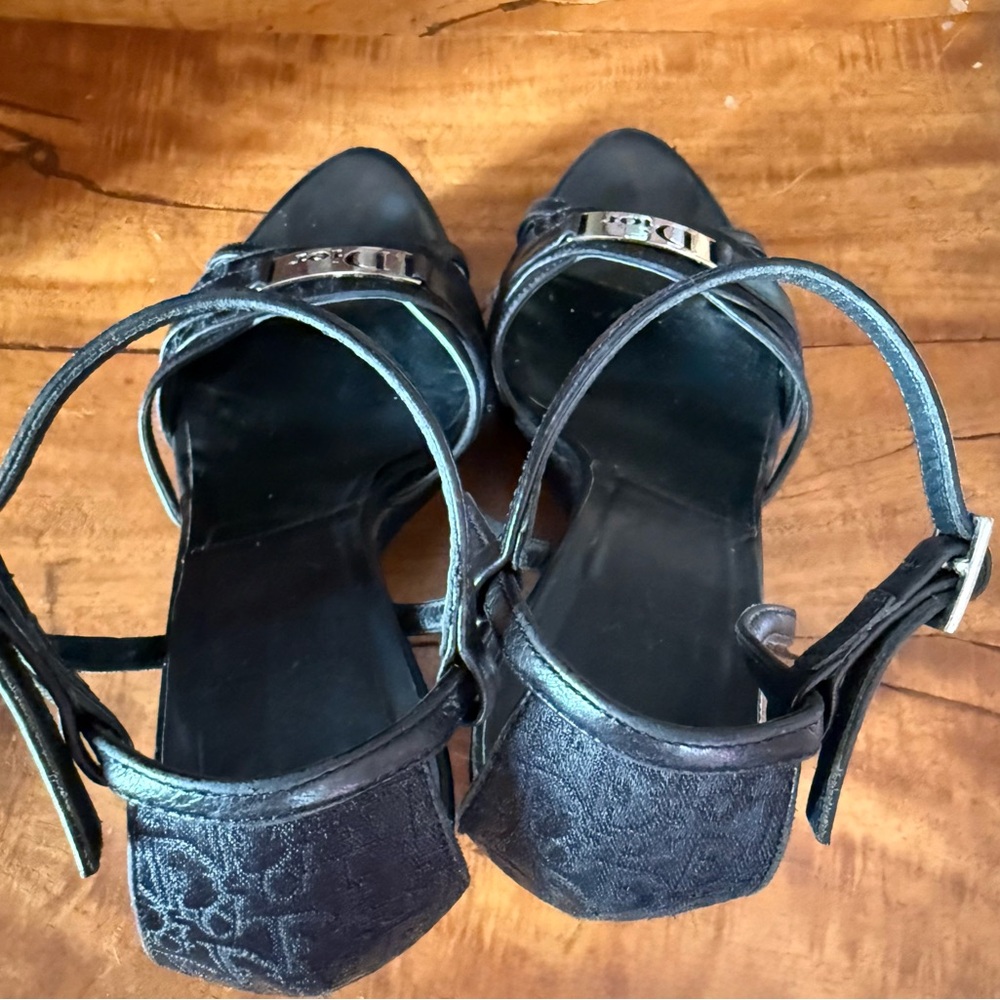 Christian Dior Diorissimo Oblique Platform Wedge Heels – Galliano Era – EU 37.5 - Picture 10 of 16